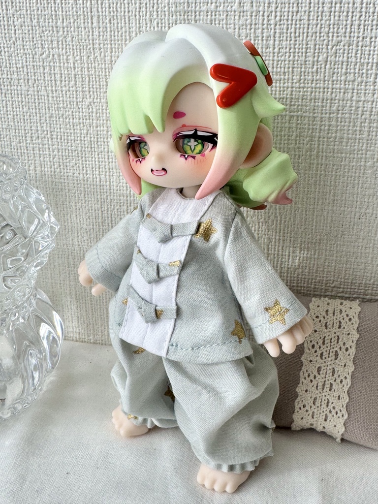 カンフーパジャマ 星屑柄 グリーン