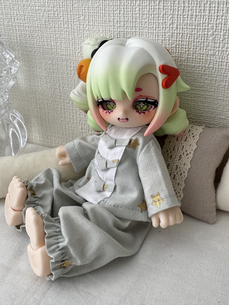 カンフーパジャマ 星屑柄 グリーン