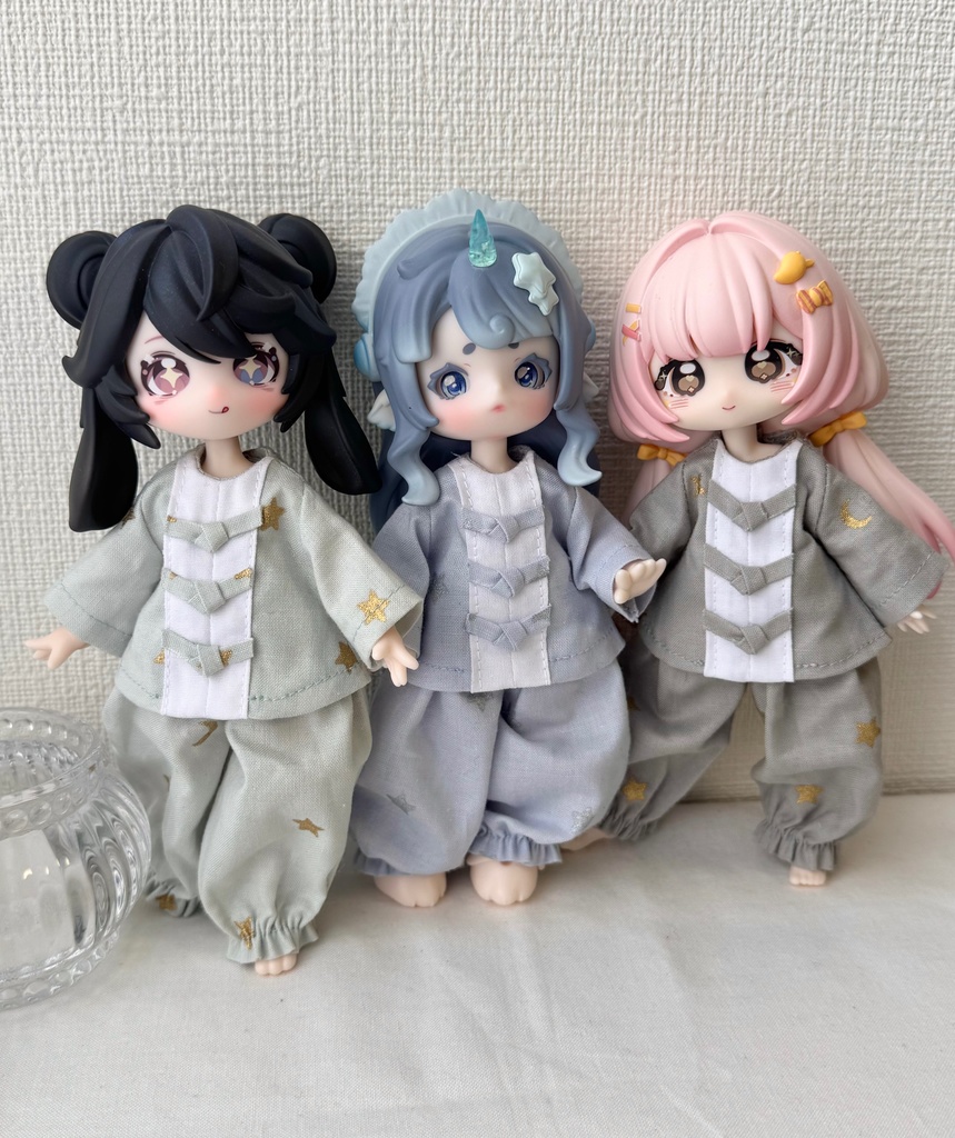 カンフーパジャマ 星屑柄 グレー