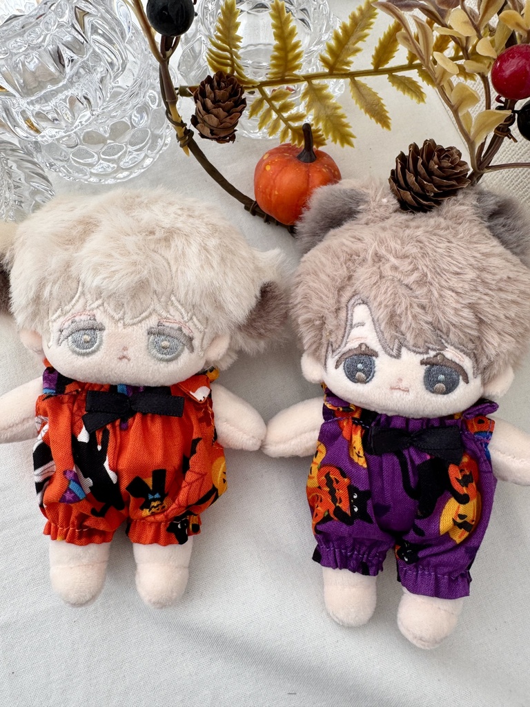 ぬい服 無属性ぬいぐるみ10センチサイズ ロンパース ハロウィンパープル