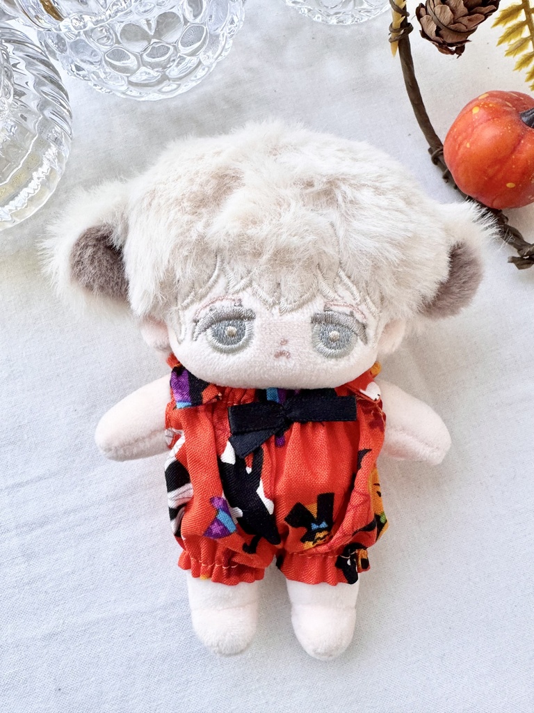 ぬい服 無属性ぬいぐるみ10センチサイズ ロンパース ハロウィンオレンジ