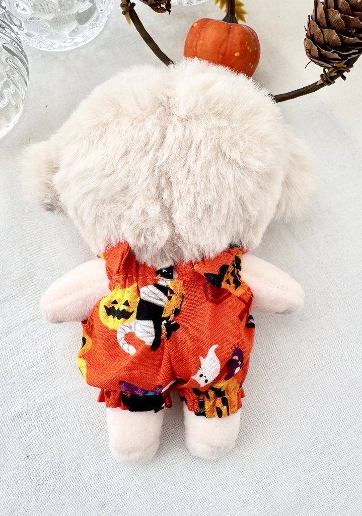 ぬい服 無属性ぬいぐるみ10センチサイズ ロンパース ハロウィンオレンジ