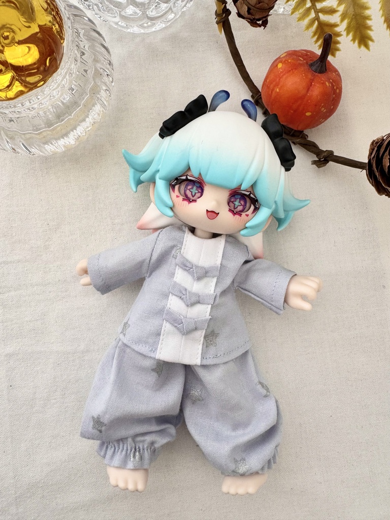 ブラインドドールサイズ　カンフーパジャマ　星屑ブルー