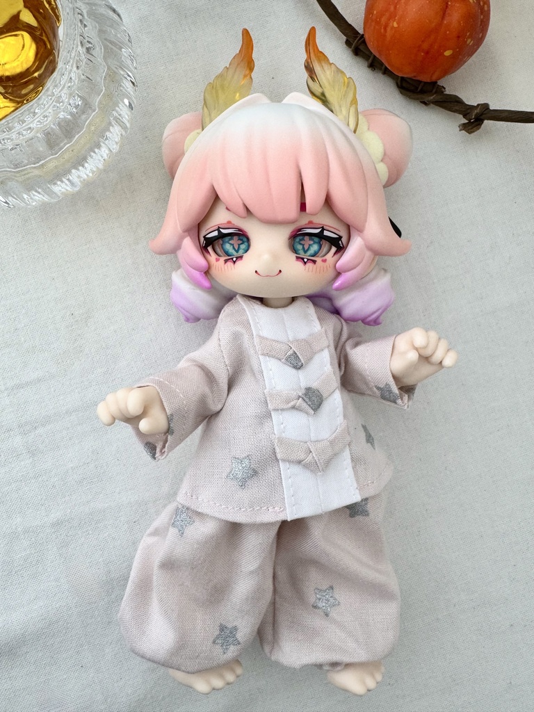 ブラインドドールサイズ カンフーパジャマ 星屑ピンク