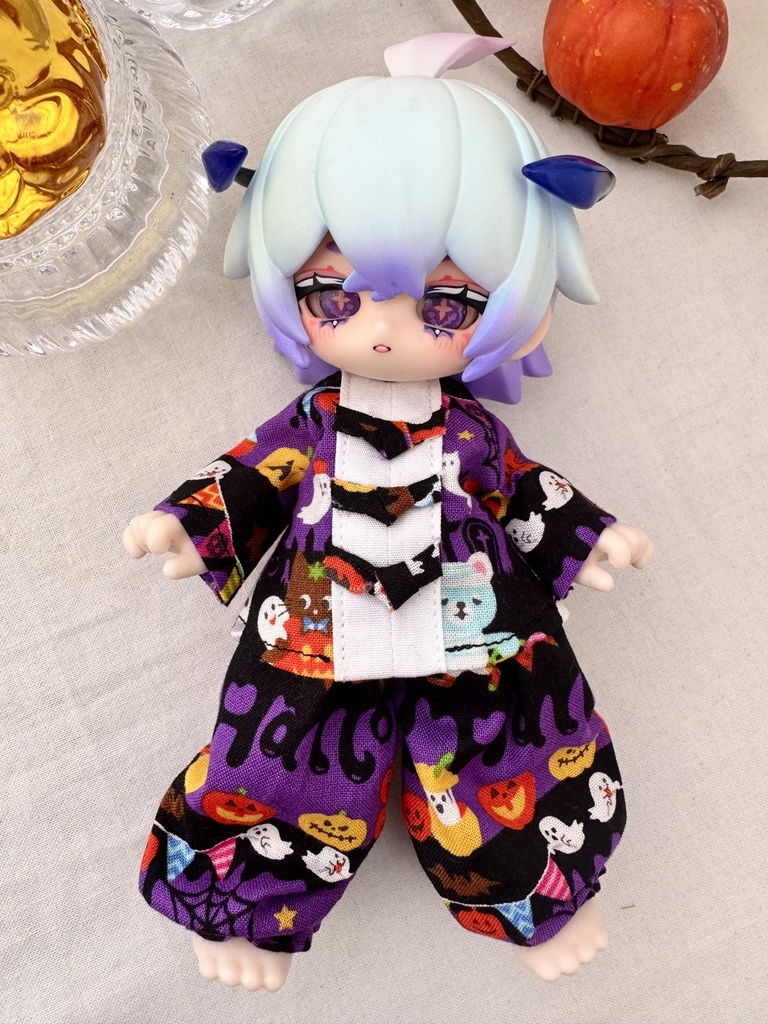 ブラインドドールサイズ カンフーパジャマ ハロウィンパープル