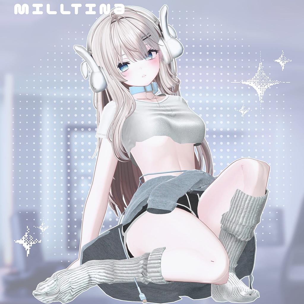 SALE🐰【12アバター】Respawn -りすぽーん-【VRChat向け衣装モデル】