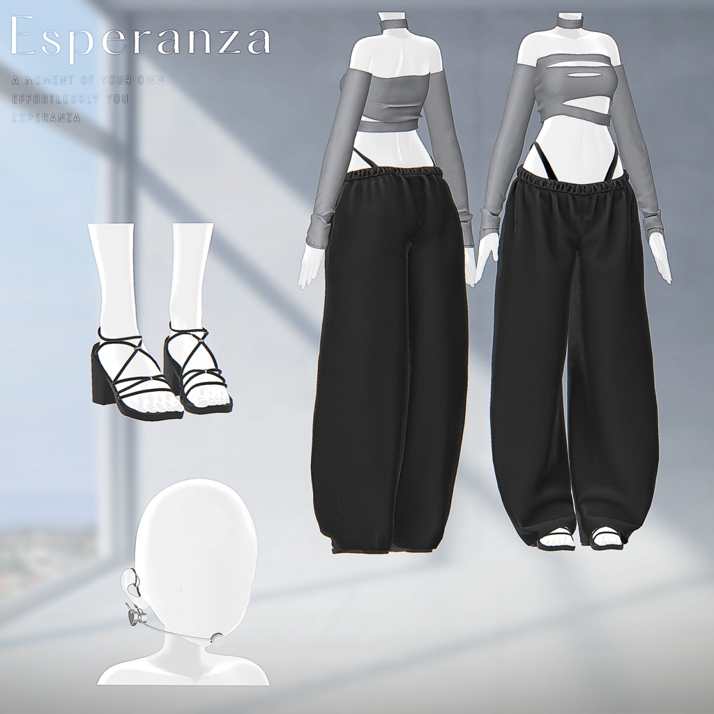 初日限定SALE🖤Esperanza【15アバター/VRChat向け衣装モデル】