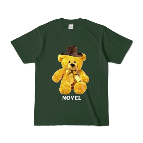 カウボーイハットをかぶった愛らしいクマ-カラーTシャツ