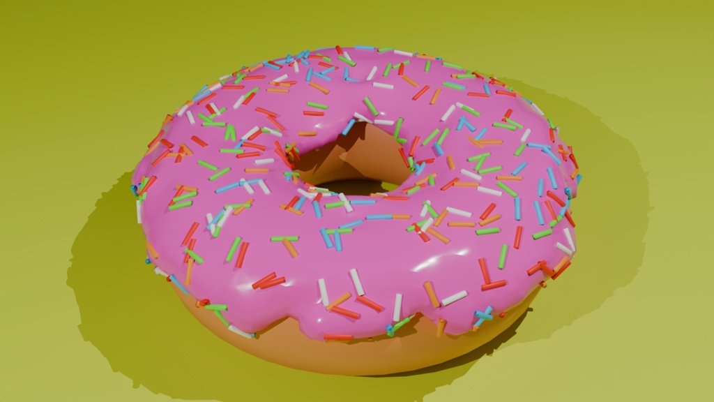 シンプルなドーナツ　3Dモデル