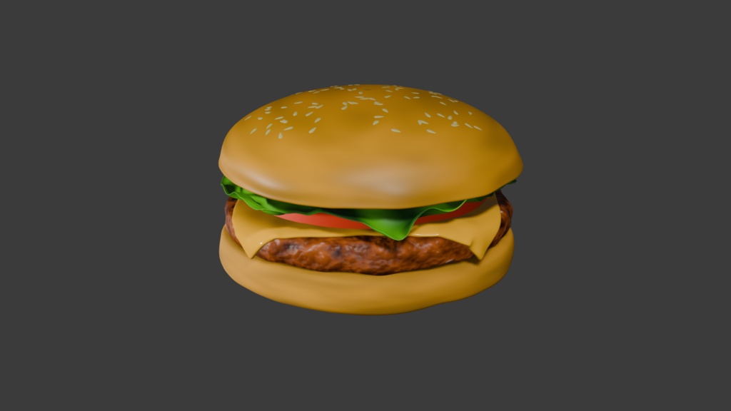 ハンバーガー　3Dモデル