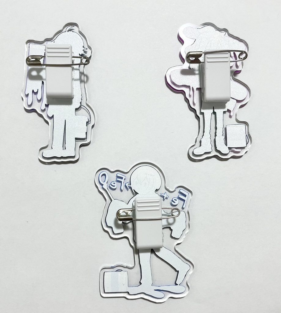 アクリルバッジクリップ/江戸三作