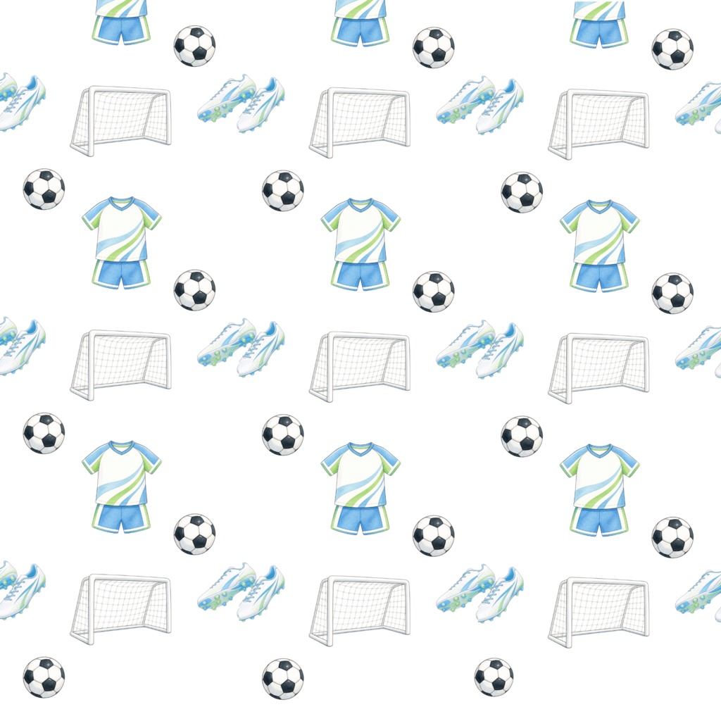 サッカー柄のデジタルペーパー5色セット