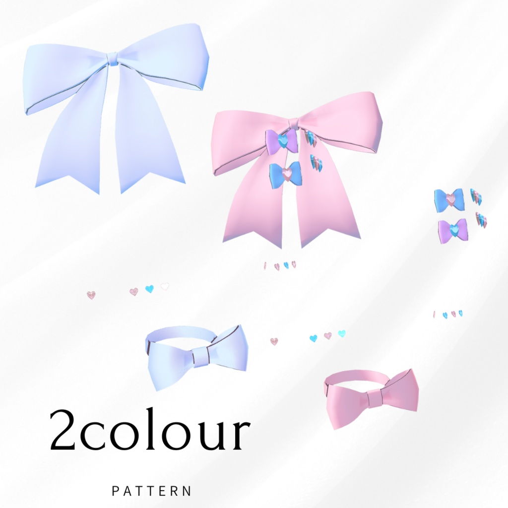 【Free/無料】Ribbon&Heart【ヘアアクセサリー】