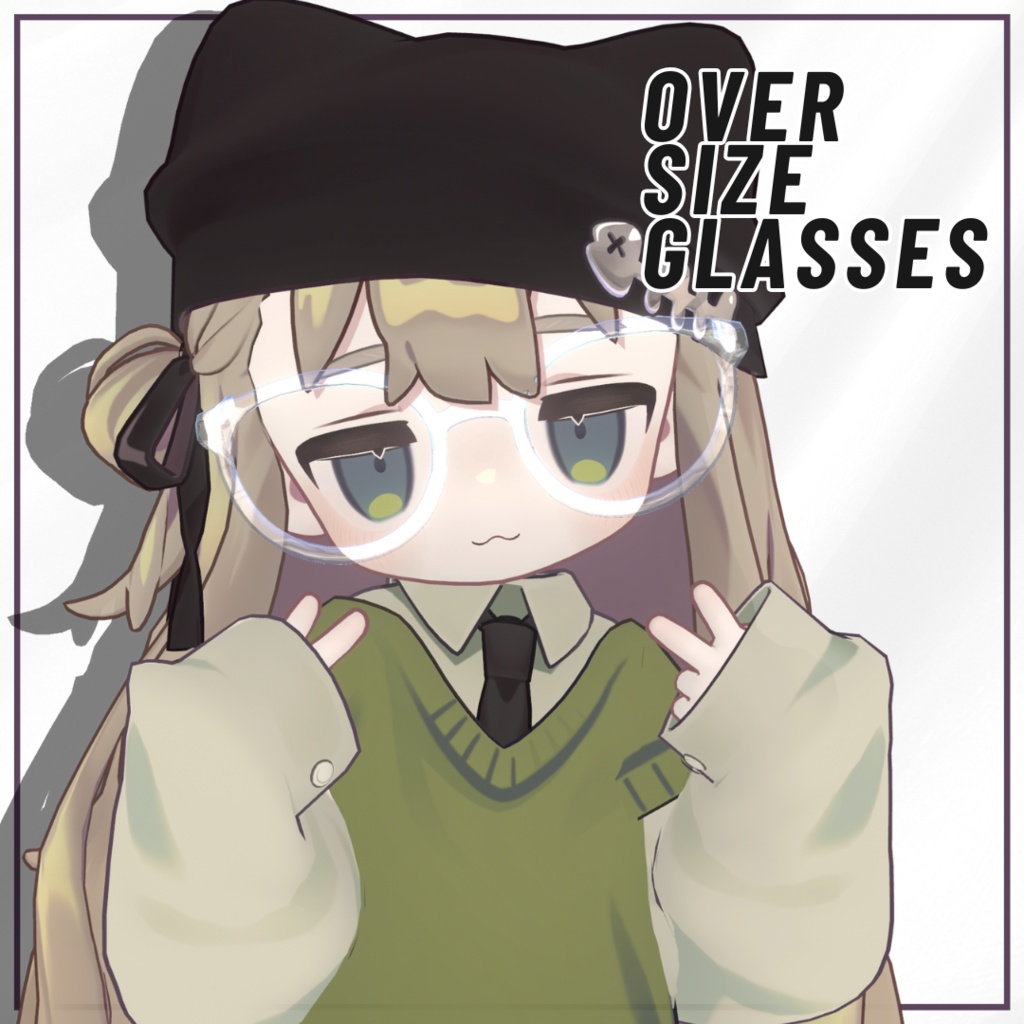 【free/無料】Oversize_glasses【ミルティナ&キプフェル追加対応版】【MA設定済】