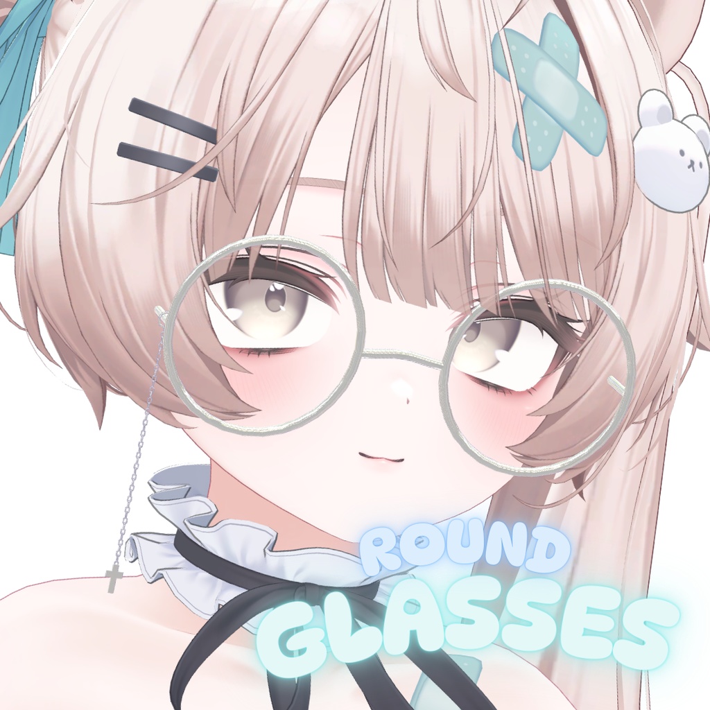 【ミルフィ対応】ROUND_GLASSES【free】