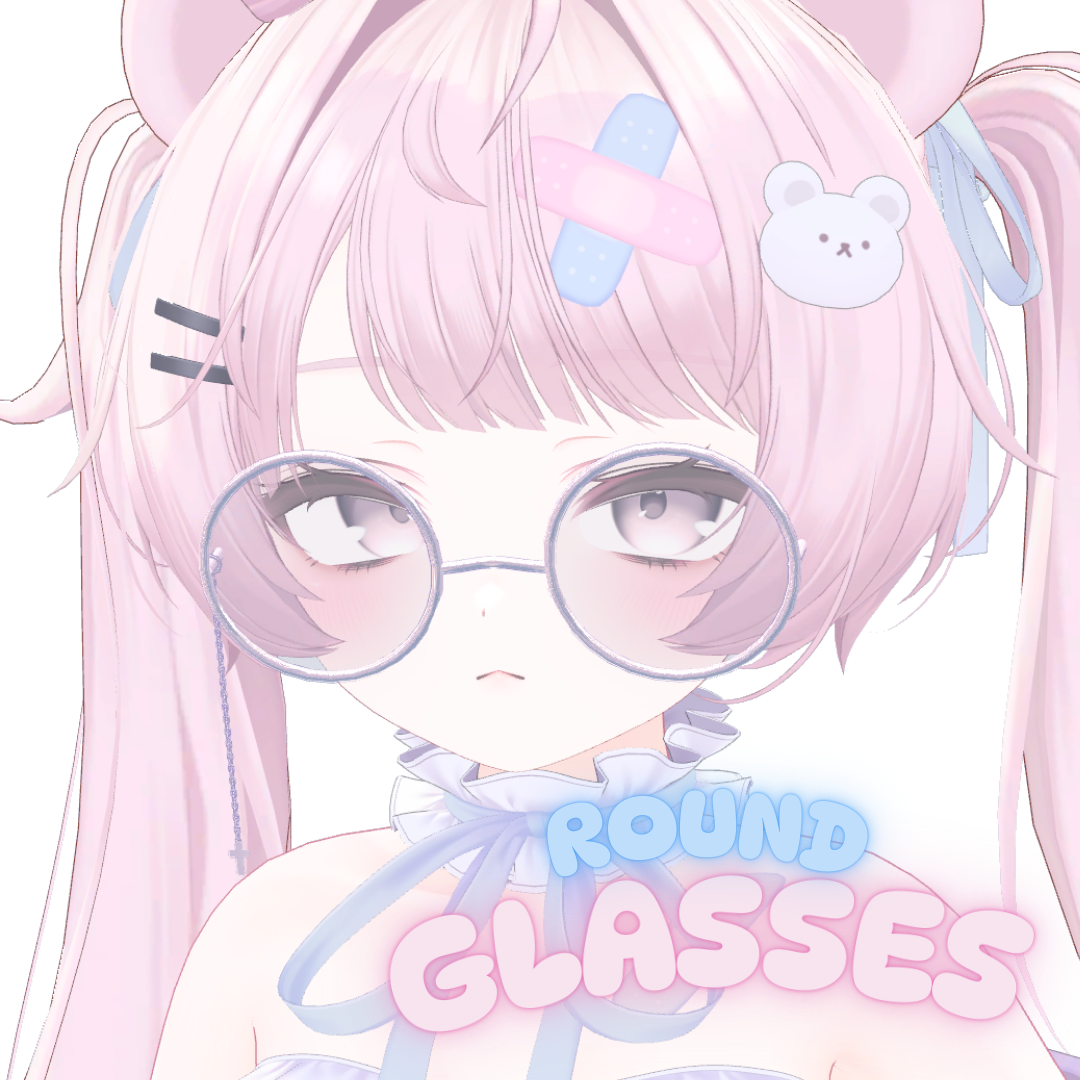 【ミルフィ対応】ROUND_GLASSES【free】