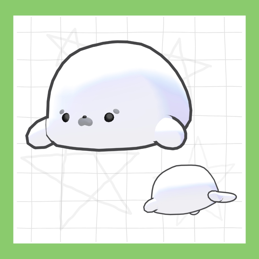 【パーティクル付き】がんばれ!アザラシちゃん【PB設定済】【MA設定済】