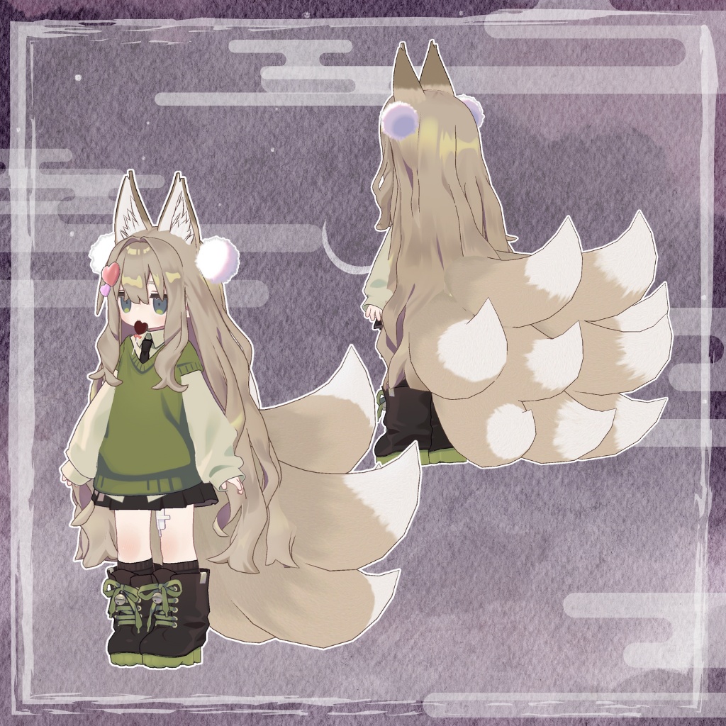 🦊恋狐がれ【九尾のけもみみ&しっぽ】