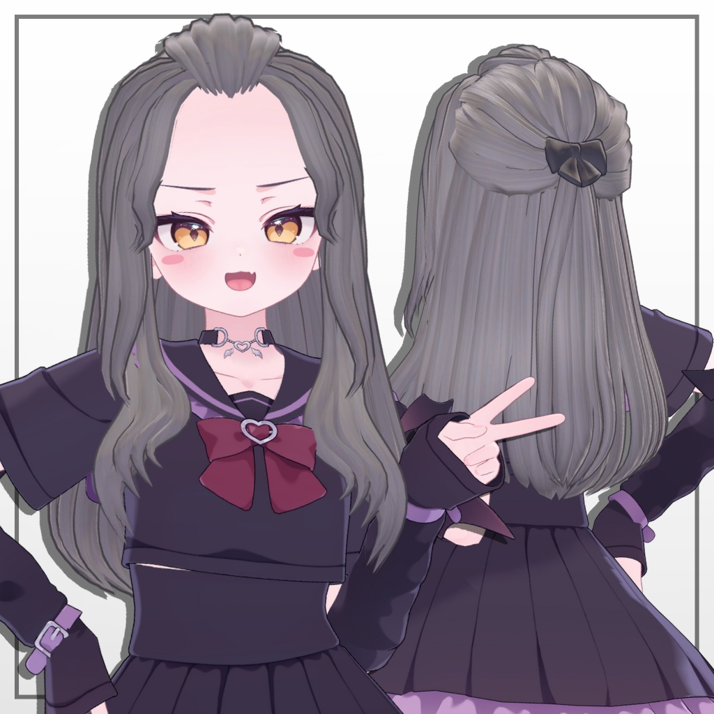 まけんきポンパハーフアップ【5アバター対応】