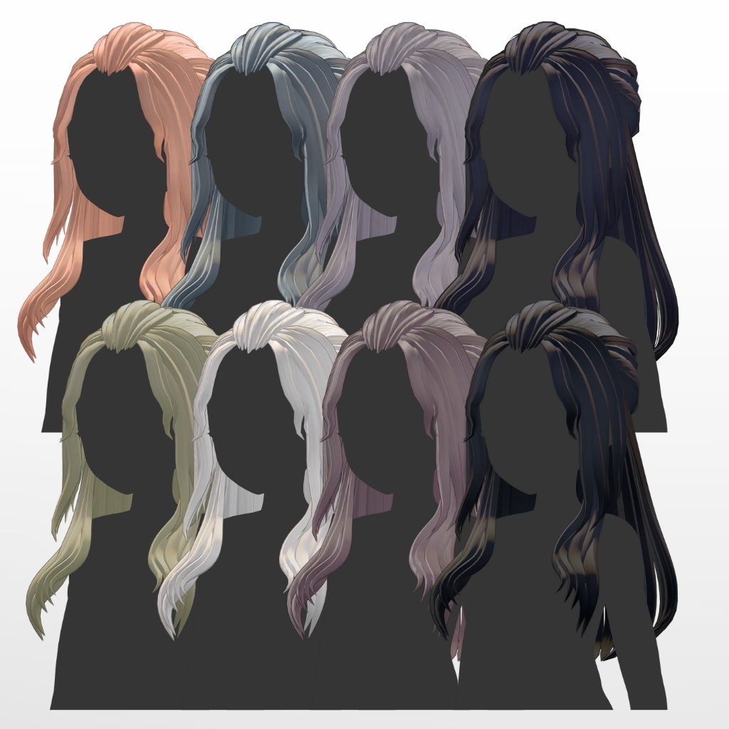 まけんきポンパハーフアップ【5アバター対応】