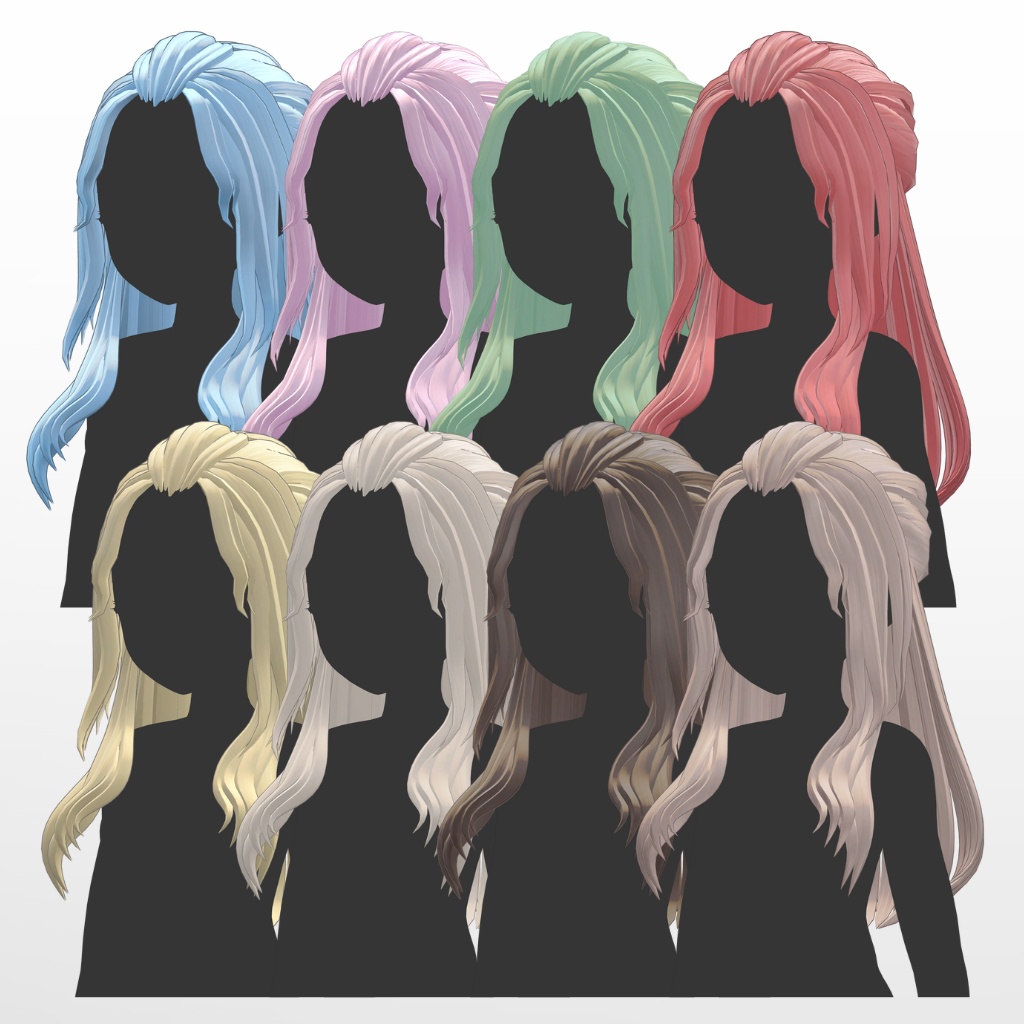 まけんきポンパハーフアップ【5アバター対応】