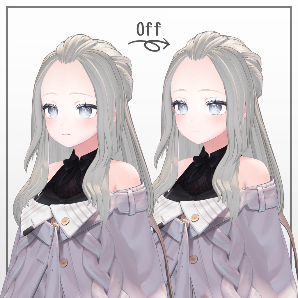 まけんきポンパハーフアップ【5アバター対応】