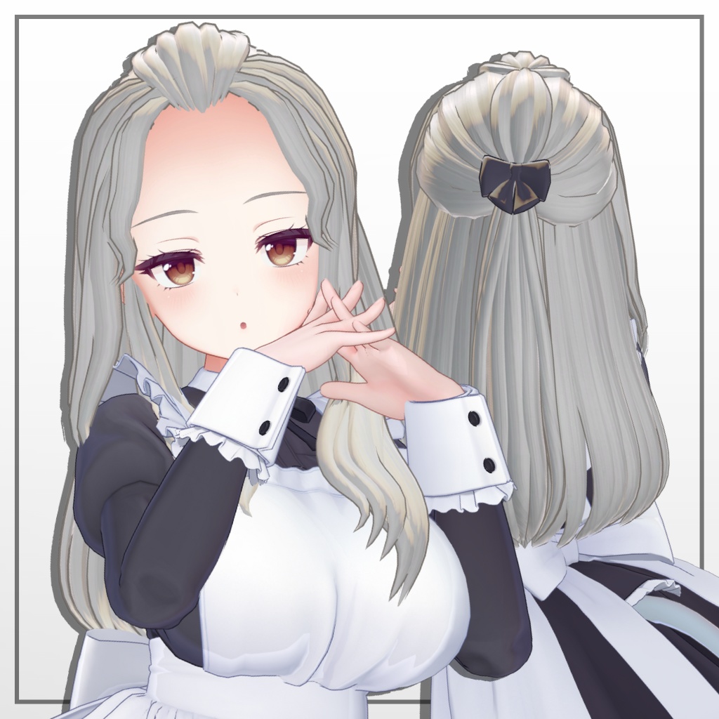 まけんきポンパハーフアップ【5アバター対応】