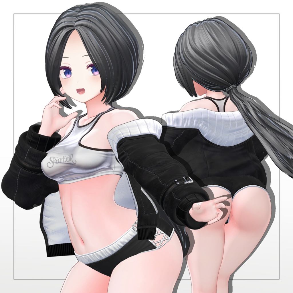 シンプルローポニー【6アバター対応】