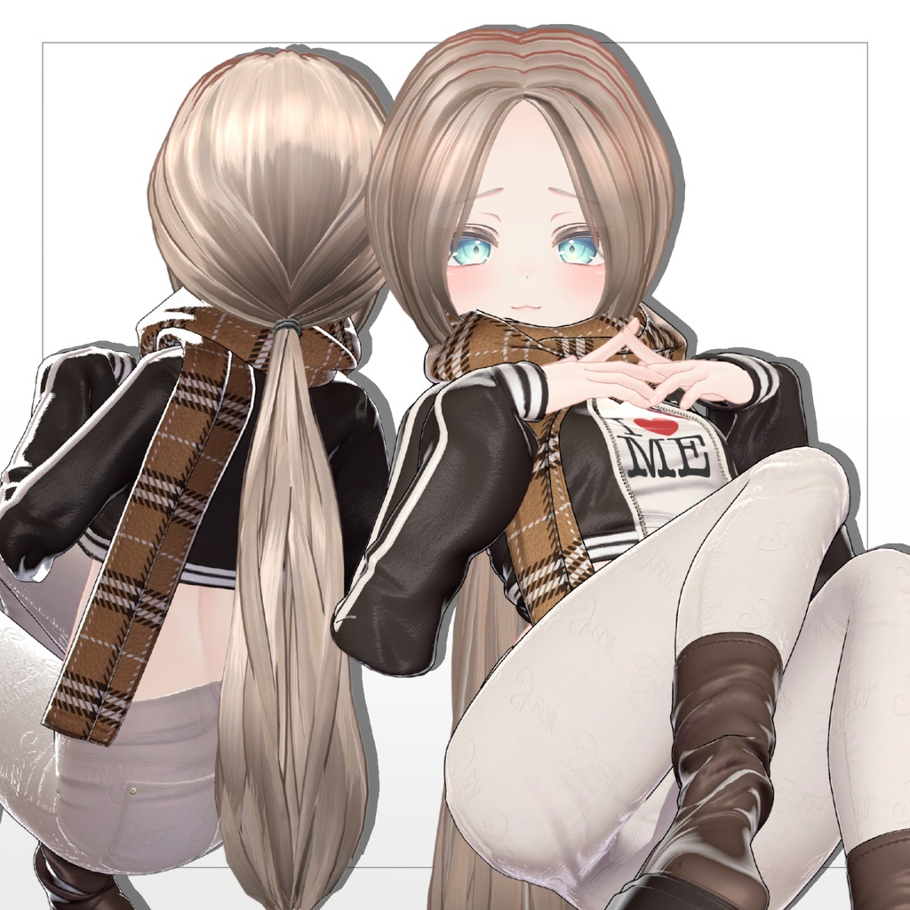 シンプルローポニー【6アバター対応】