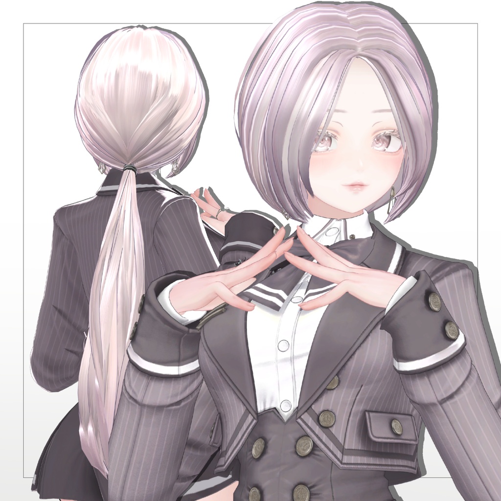 シンプルローポニー【6アバター対応】