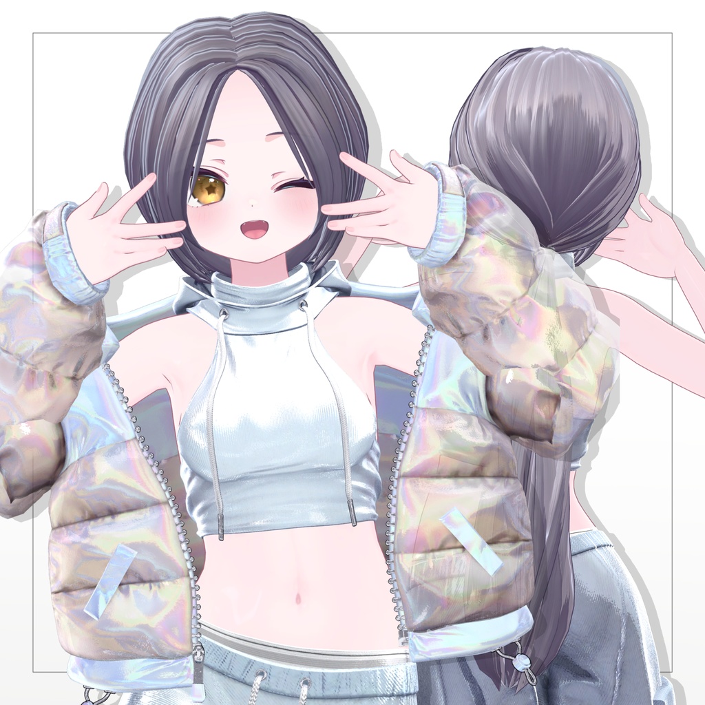 シンプルローポニー【6アバター対応】