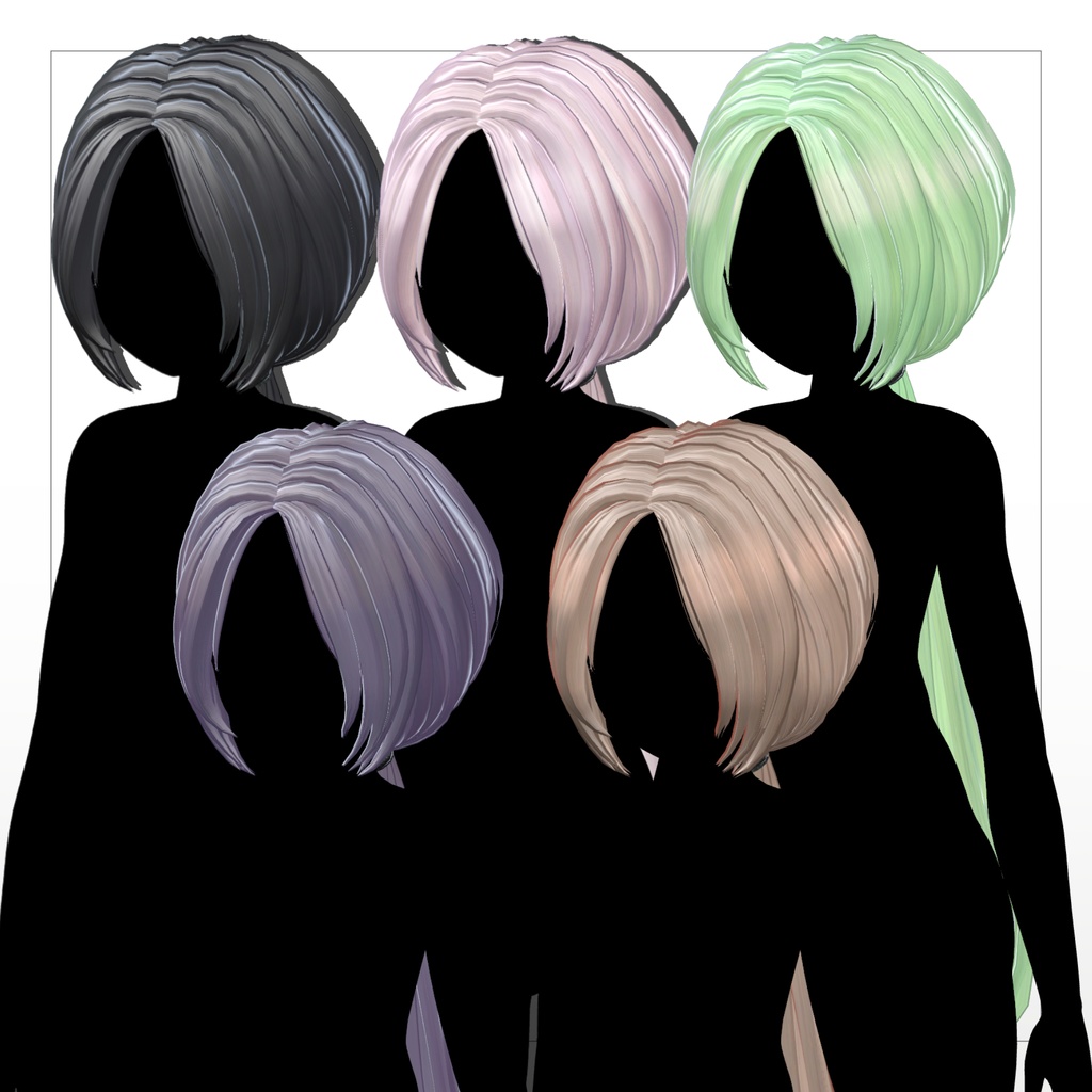 シンプルローポニー【6アバター対応】