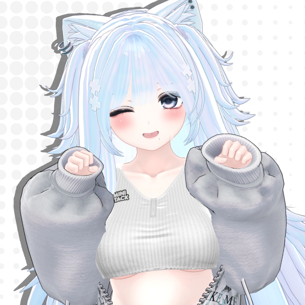 【発売記念sale】がるにゃん!~harf twin~【16avatar】【VRChair】