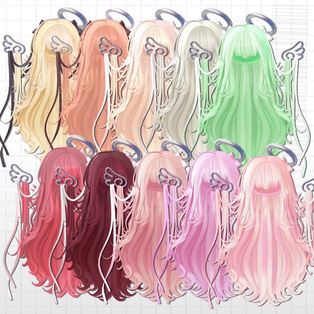 【10Kfollower_sale❤】 ୨୧Ribbon_Angel_hair୨୧【19avatar】