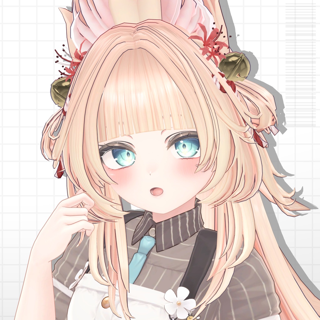 【発売記念SALE】🦊きつねポニーテール&ロングヘア【14avatar】【2way】