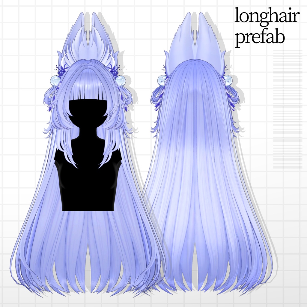 【発売記念SALE】🦊きつねポニーテール&ロングヘア【14avatar】【2way】