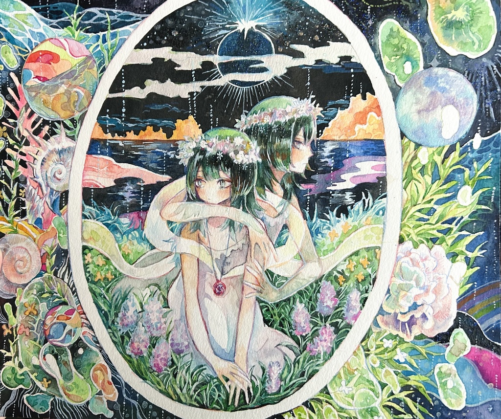 大きめ原画「二人の世界」