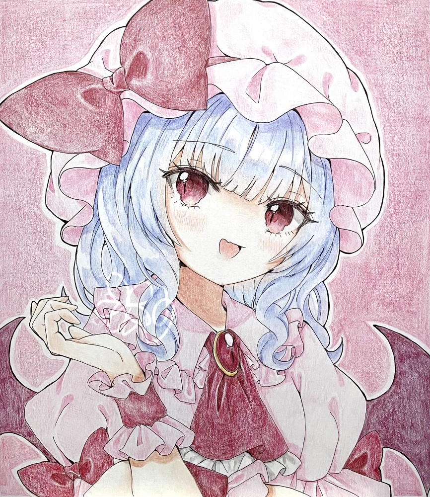 手描き色紙(大)レミリア・スカーレット(東方Project)