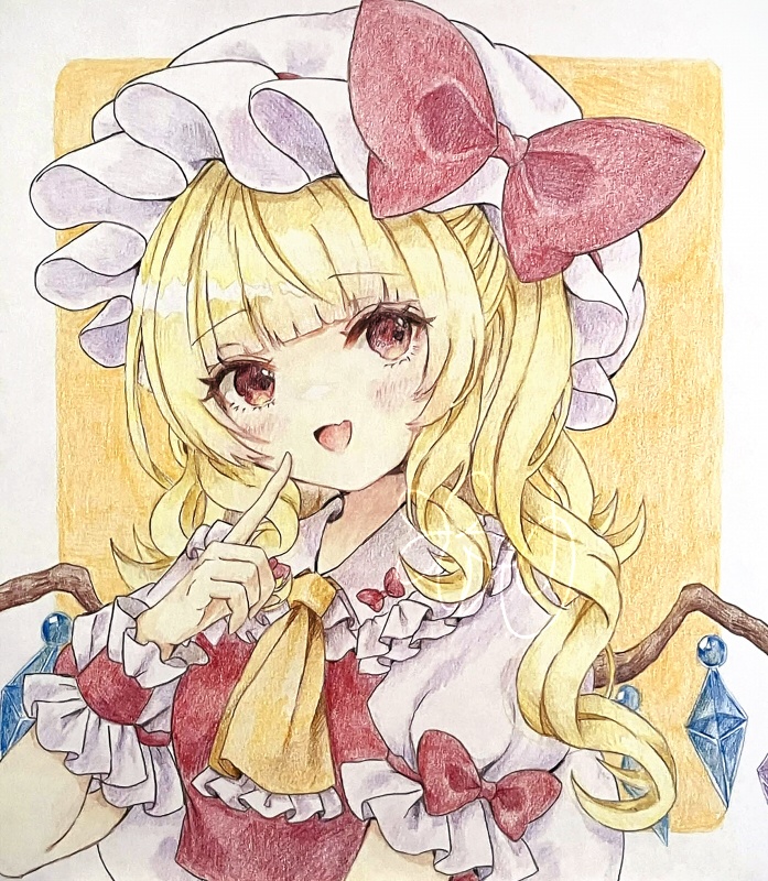 手描き色紙(大)フランドール・スカーレット(東方project)