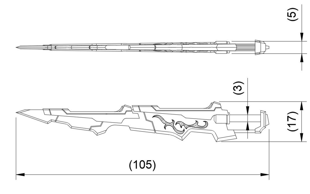 【データ販売】ロングソード 01 STLファイル