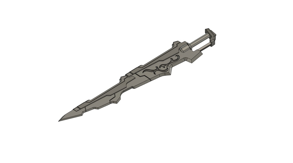 【データ販売】ロングソード ０１　ＳＴＬファイル