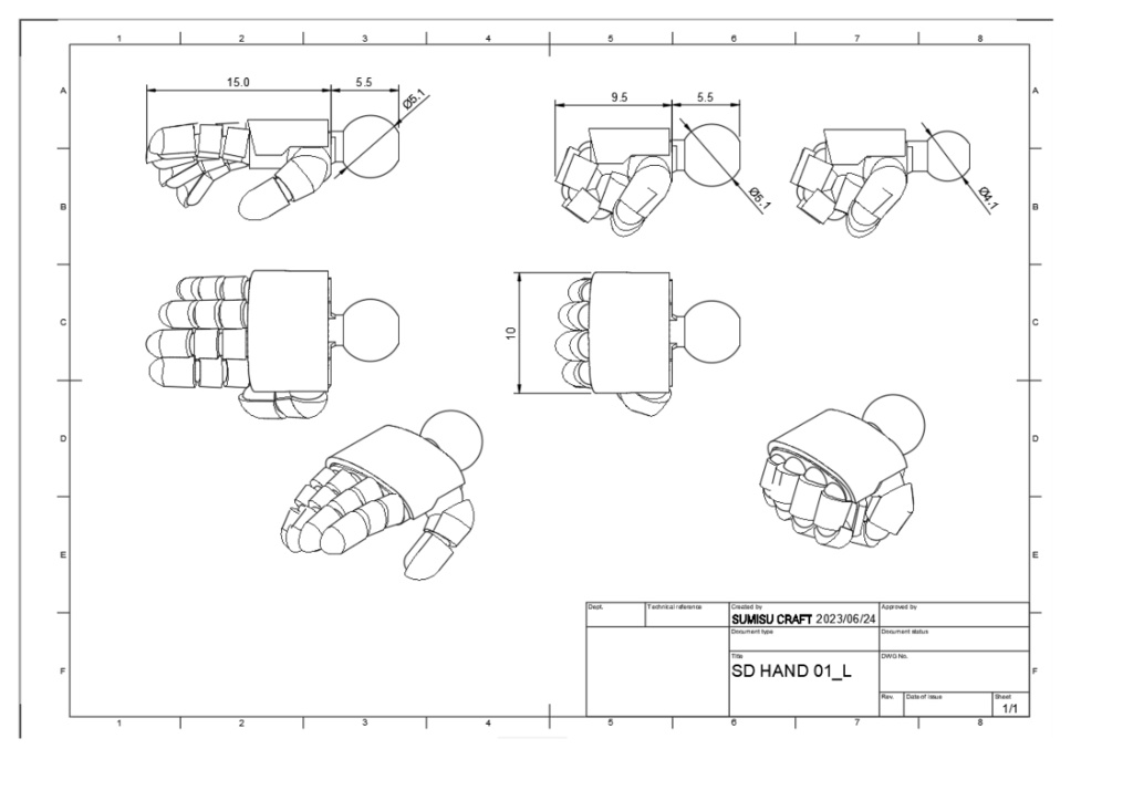 Sumisu Designers HAND ver01 L size