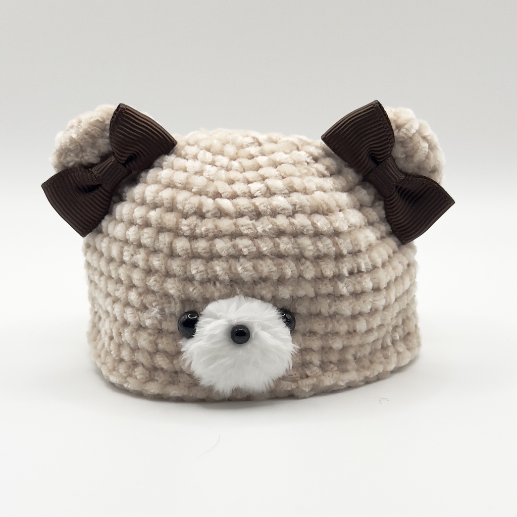 モコモコくまちゃん帽子 Lサイズ