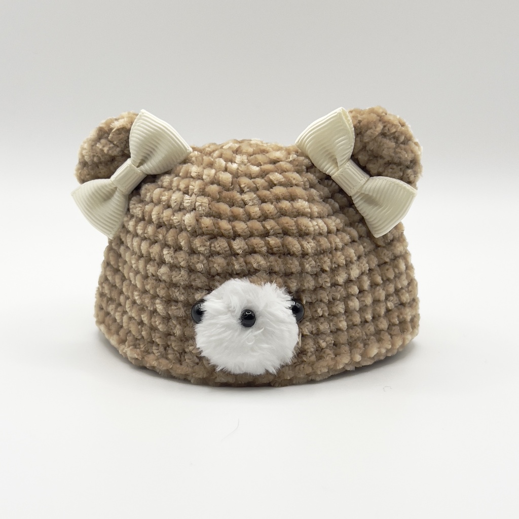 モコモコくまちゃん帽子 Lサイズ