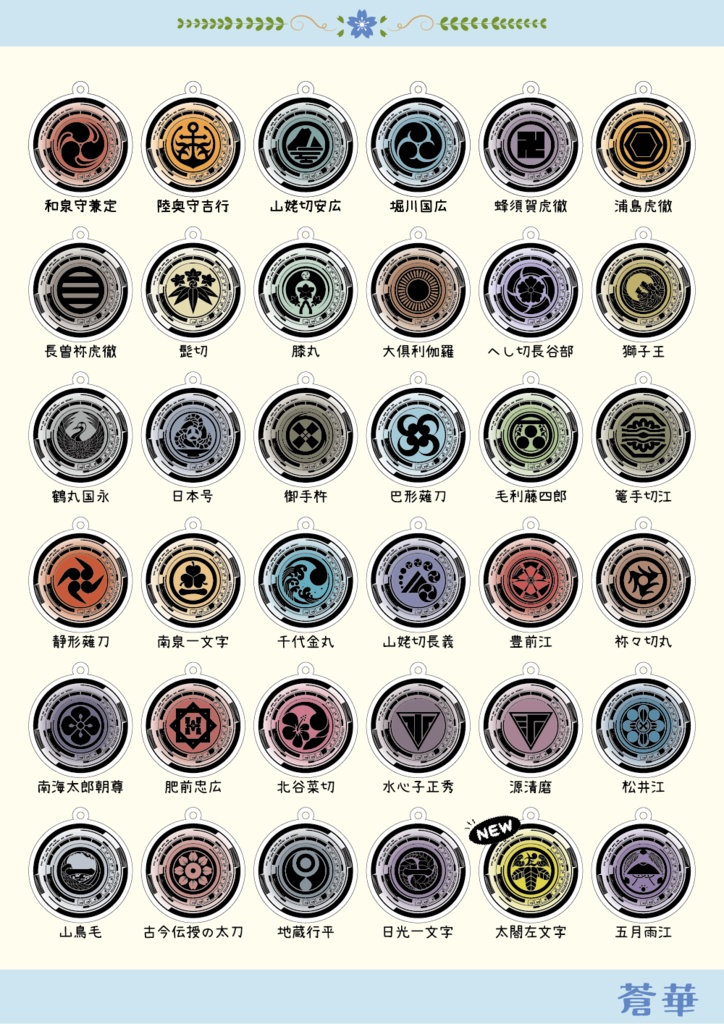 刀剣乱舞イメージ 【サイバー風】アクリルキーホルダー