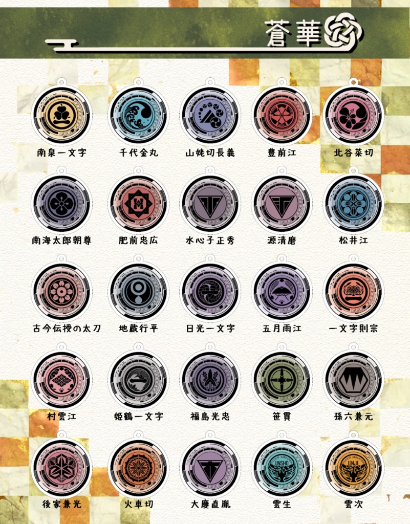 刀剣乱舞イメージ 【サイバー風】アクリルキーホルダー