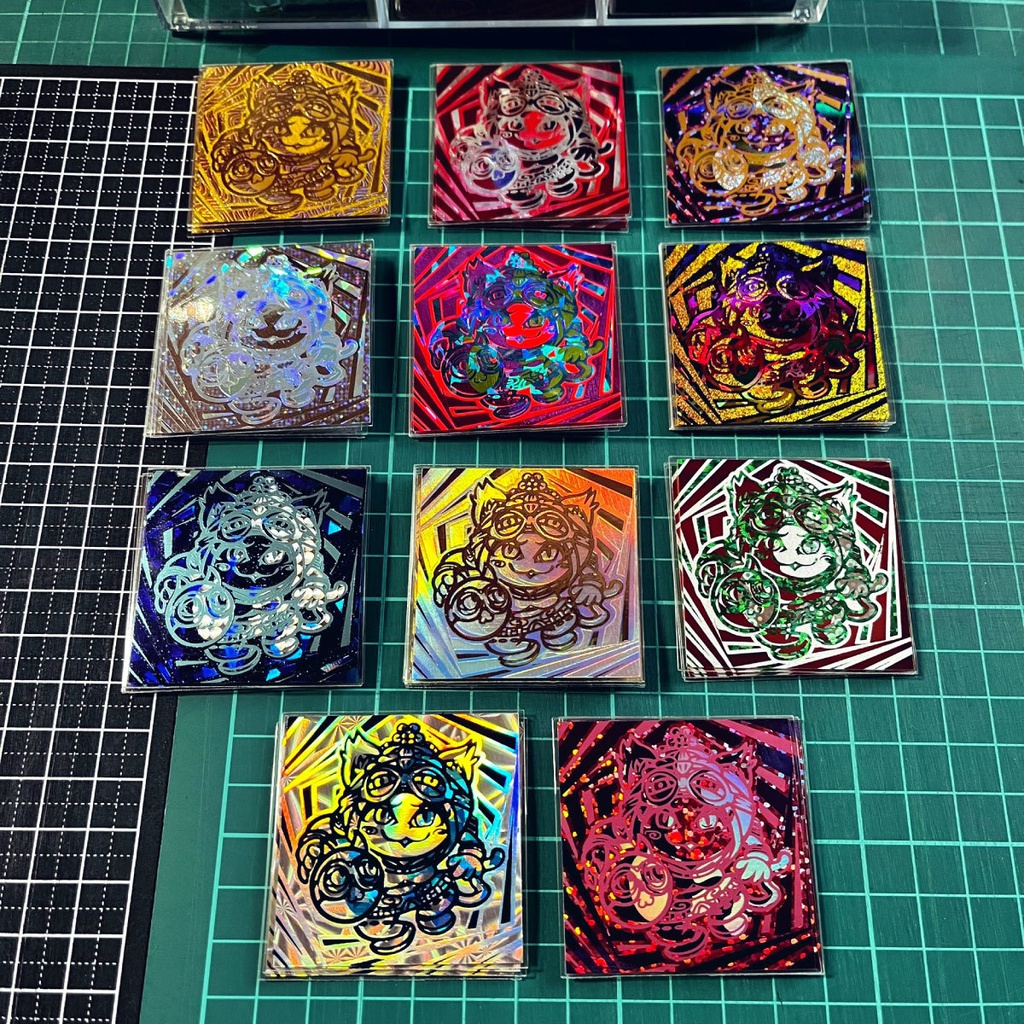 猫ムラサメ土偶 多重箔押しシール