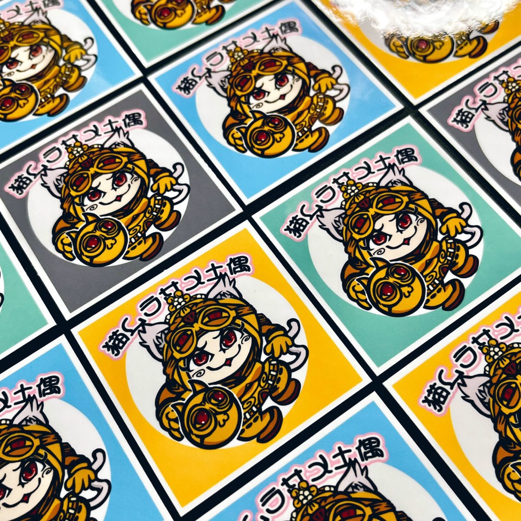 猫ムラサメ土偶 多重箔押しシール