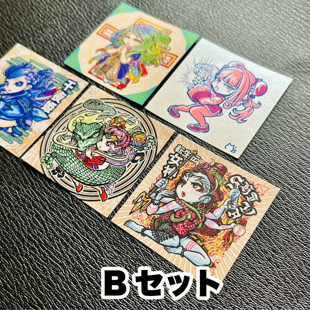 クラフト紙×白インク&パール紙シール