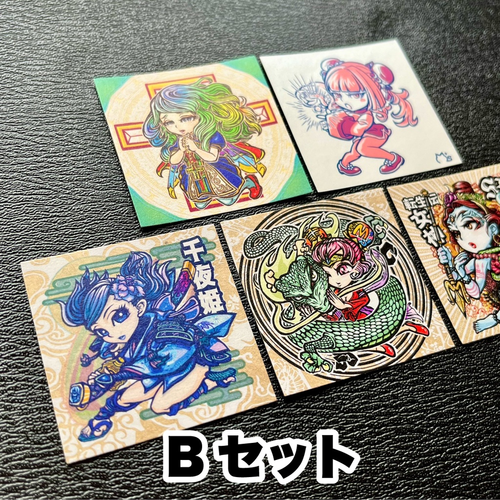 クラフト紙×白インク&パール紙シール